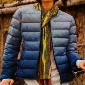 Sundance Ombre Down Collarless Puffer Jacket; Lightweight - Womens Medium